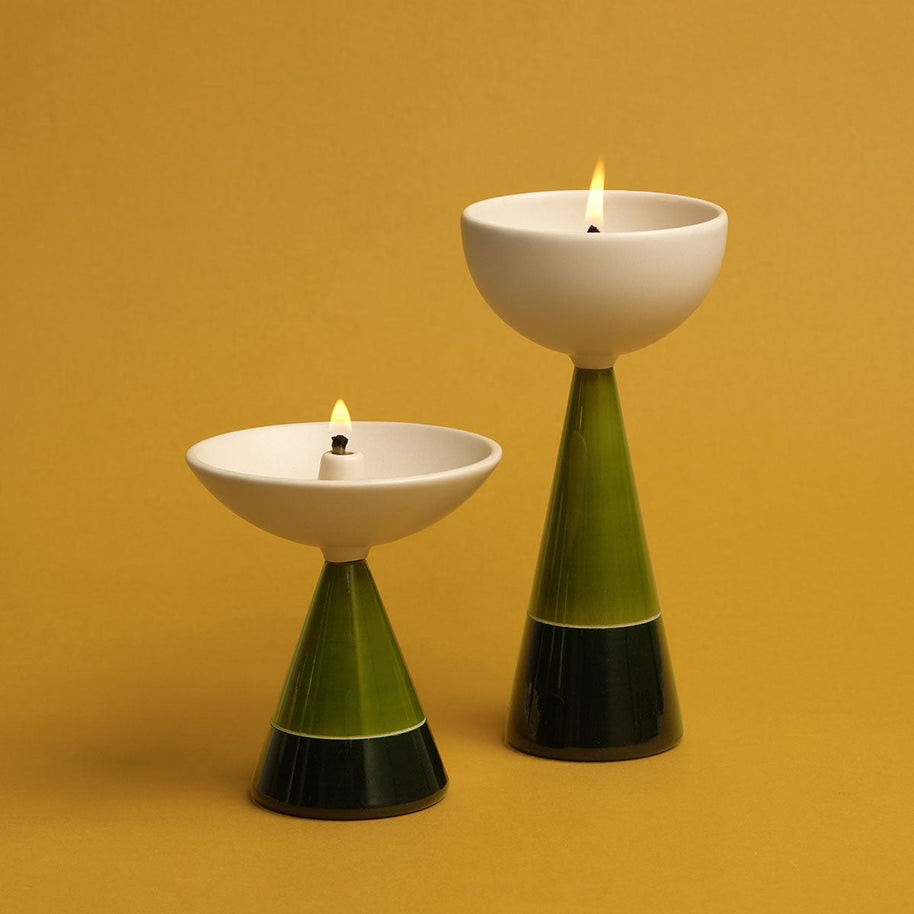 UT Pop - Oil Lamp - Tall [Block Green] - I MEAN DESIGN