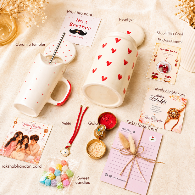 Artecasa Heartfelt Sibling Love Rakhi Hamper - https://artecasa.in/
