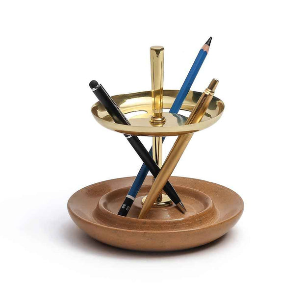 Bau Pen Stand - Tan yellow