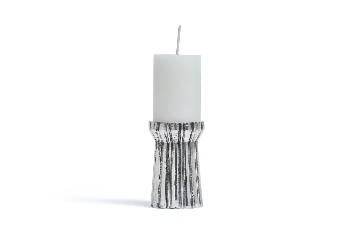 Qutub Silver Candle Stand - S