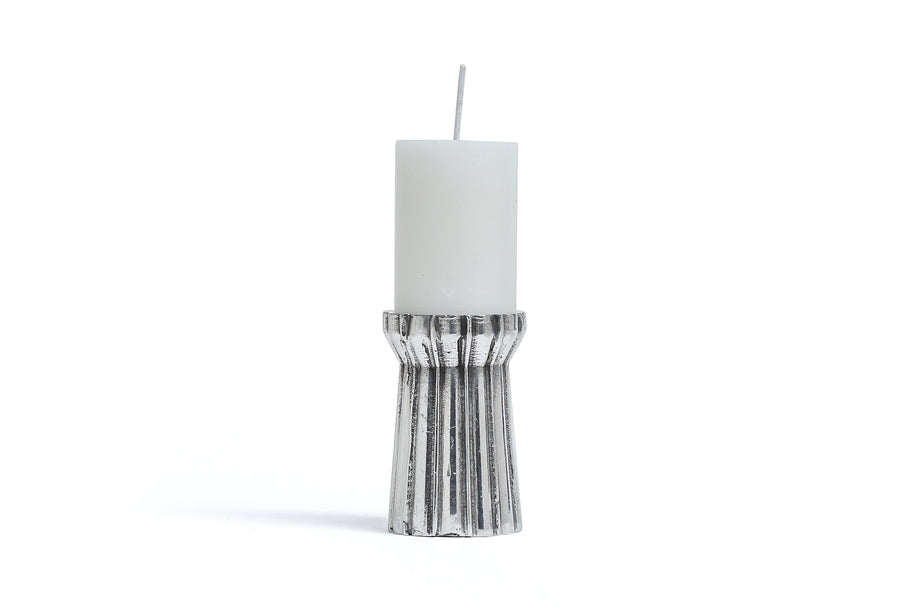 Qutub Silver Candle Stand - S - I MEAN DESIGN