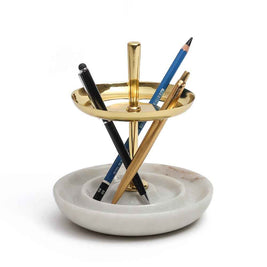 Bau Pen Stand - White pearl