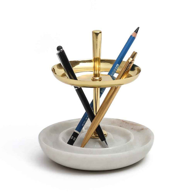 Bau Pen Stand - White pearl