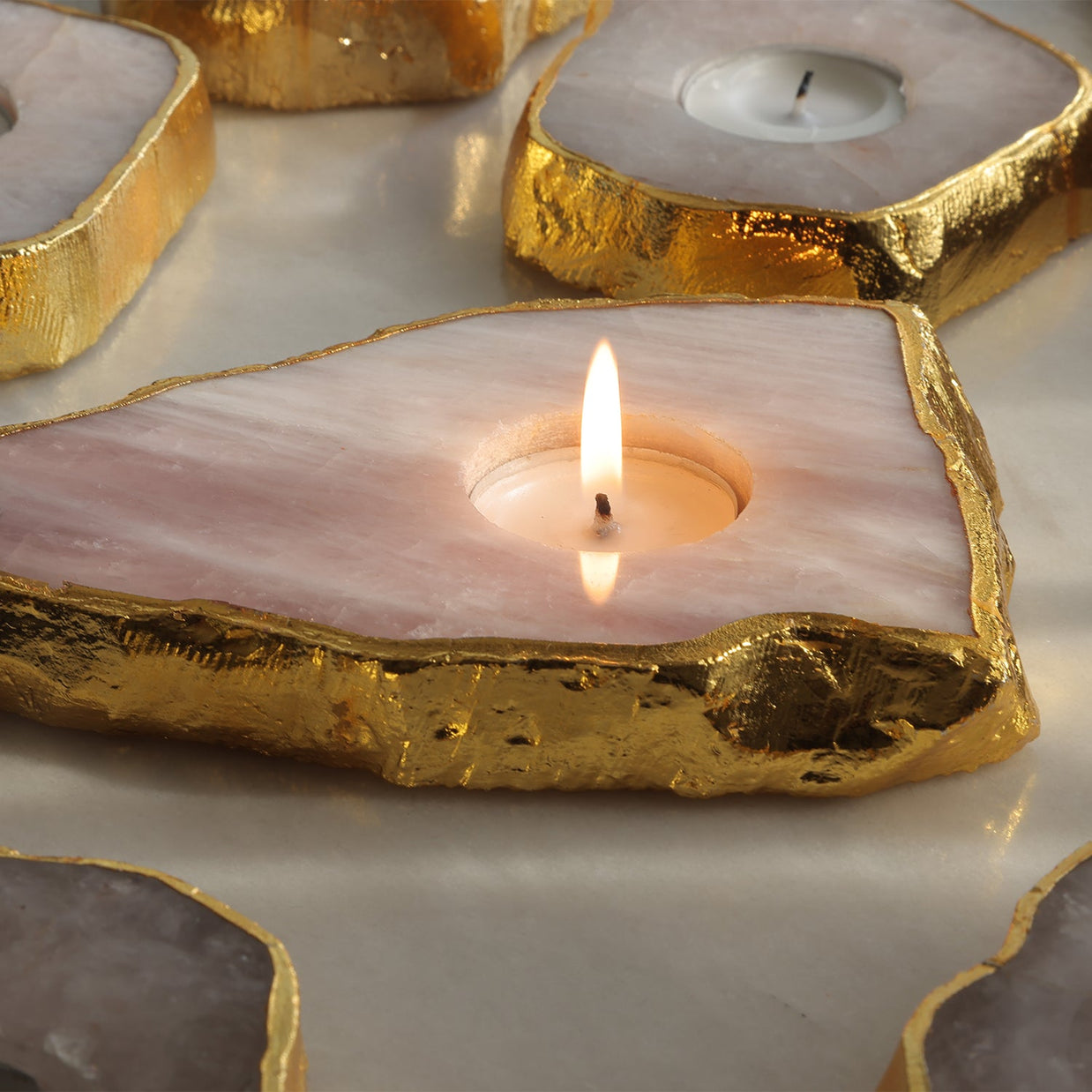 Semi Precious Tea Light Holder