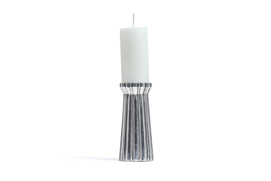 Qutub Silver Candle Stand - L - I MEAN DESIGN