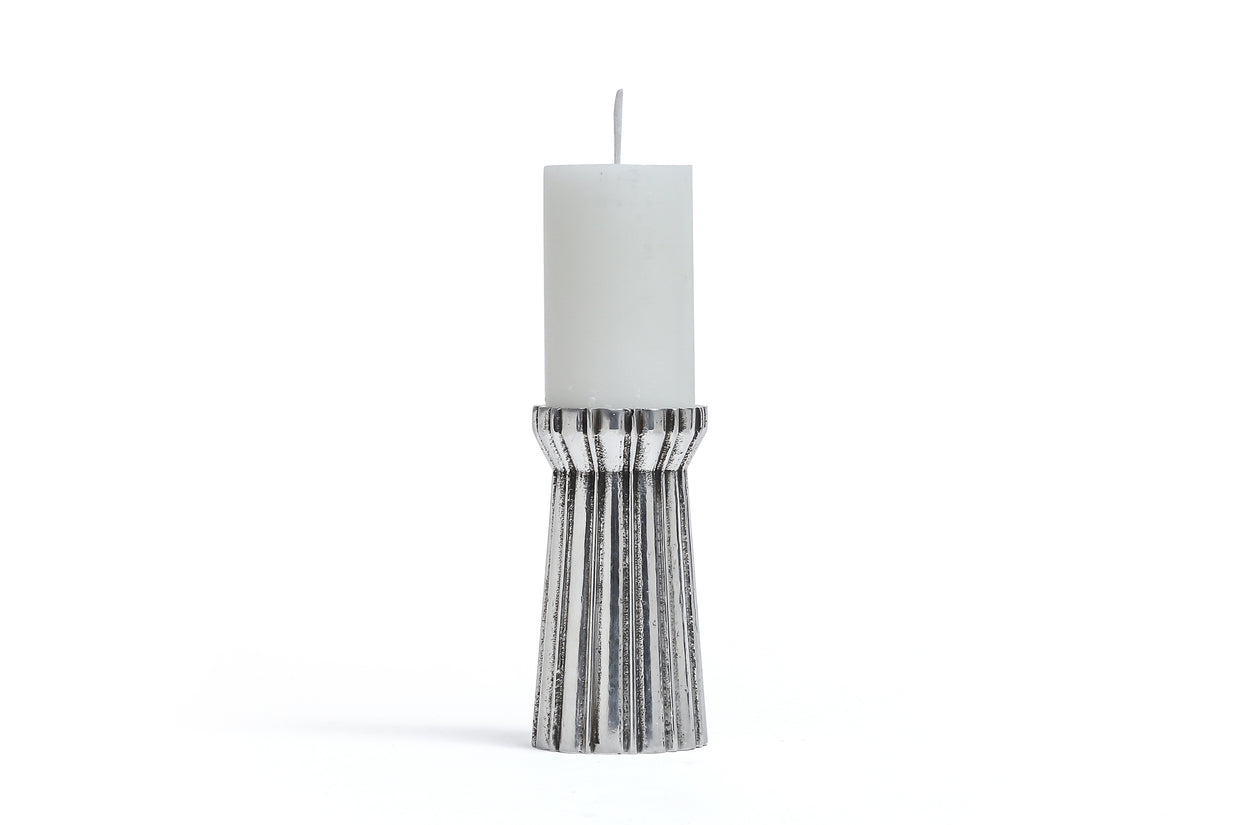 Qutub Silver Candle Stand - M