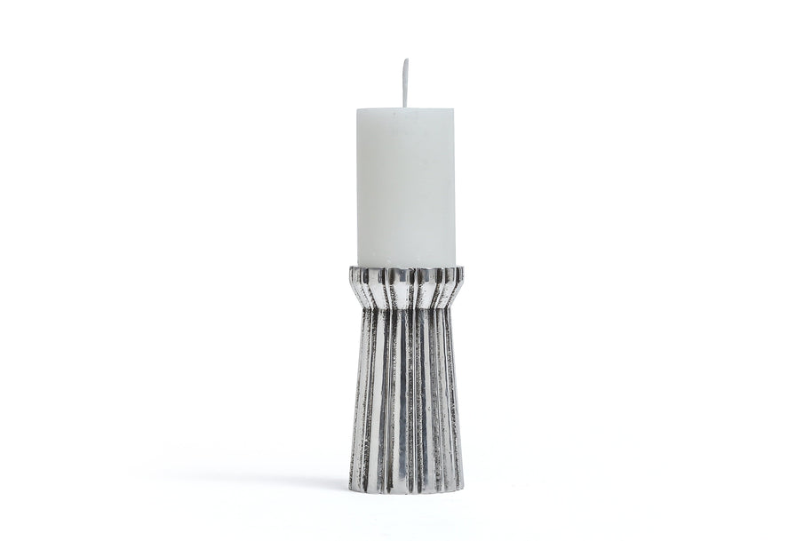 Qutub Silver Candle Stand - M - I MEAN DESIGN