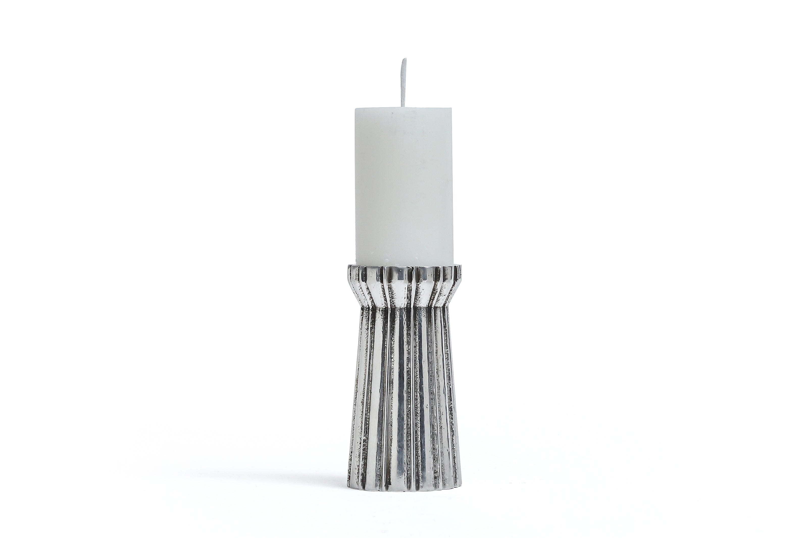 Qutub Silver Candle Stand - M