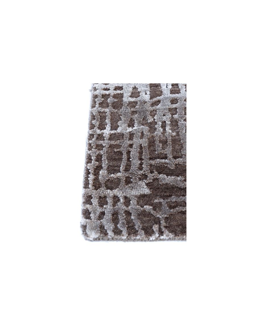 M A R C O luxury handmade rug by Cherom, modern beige and grey New Zealand wool
