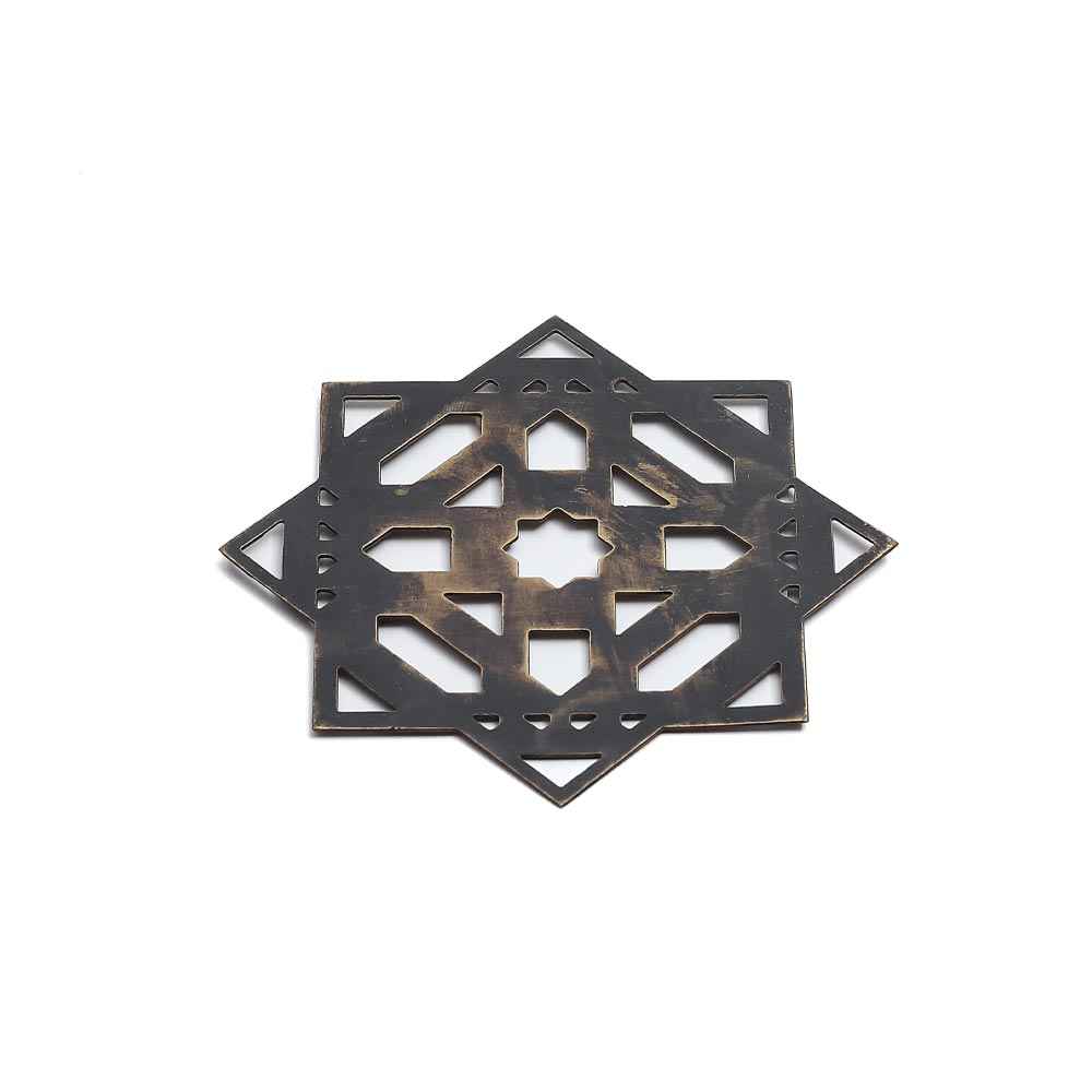 Mantra Coasters - brown verdigris set of 2