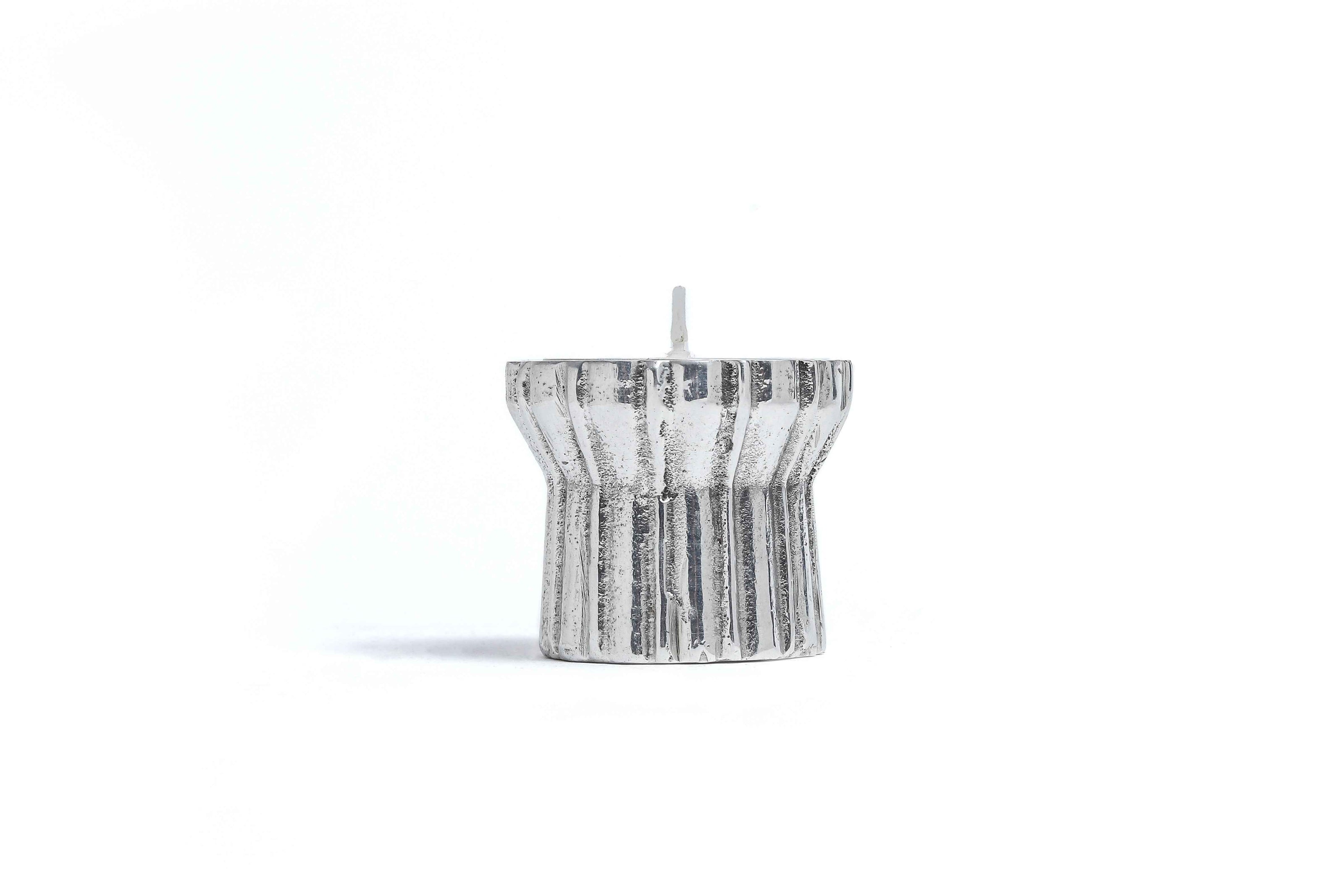 Qutub Silver Candle Stand - t light