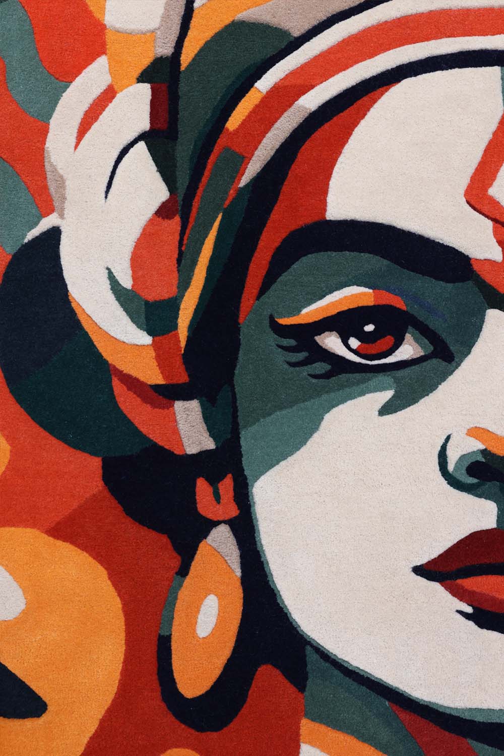 Vibrant Kerala Multicolour NZ Wool 5x9 feet Rectangle Rug - I MEAN DESIGN