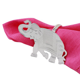 Gilded Heritage Elephant Napkin Ring Set of 4