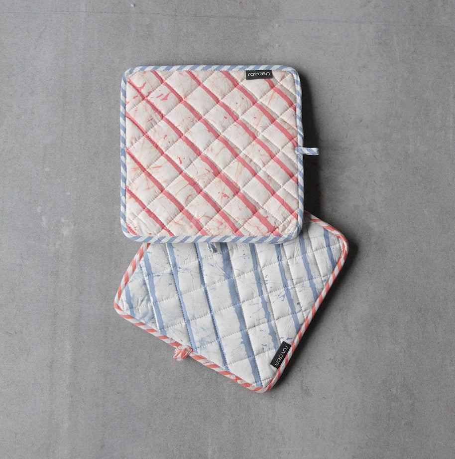 BASIK POP - POT HOLDER - BLUE [Set of 2]