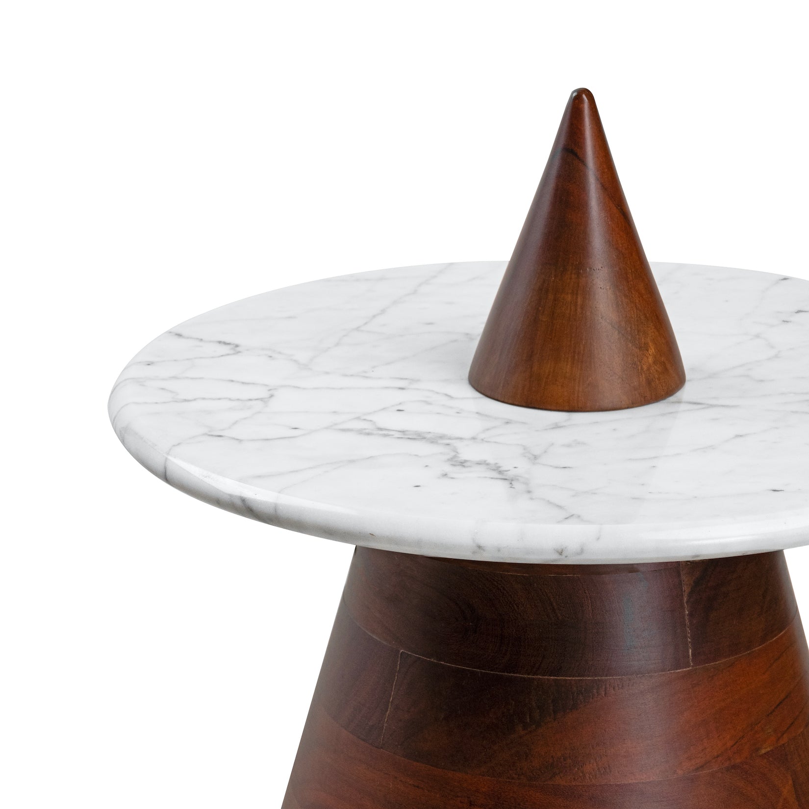 Pyramid table - Statuario