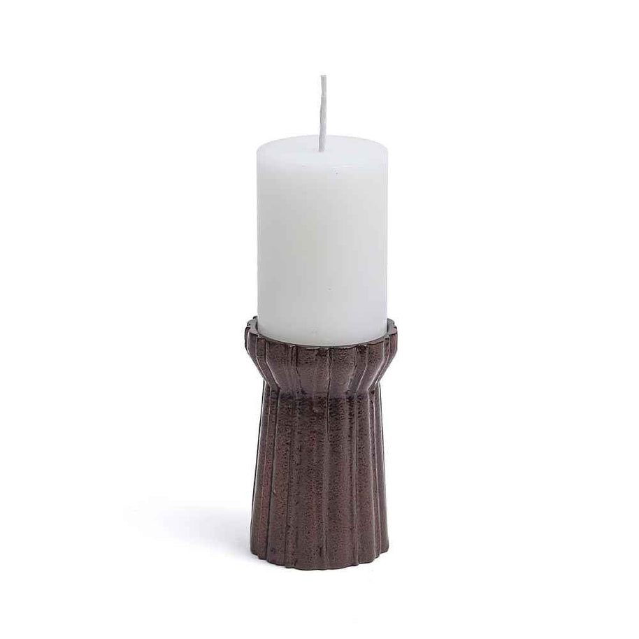 Qutub Copper Candle Stand - set of 4