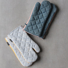 BASIK POP - MITTEN - BLUE/RUST