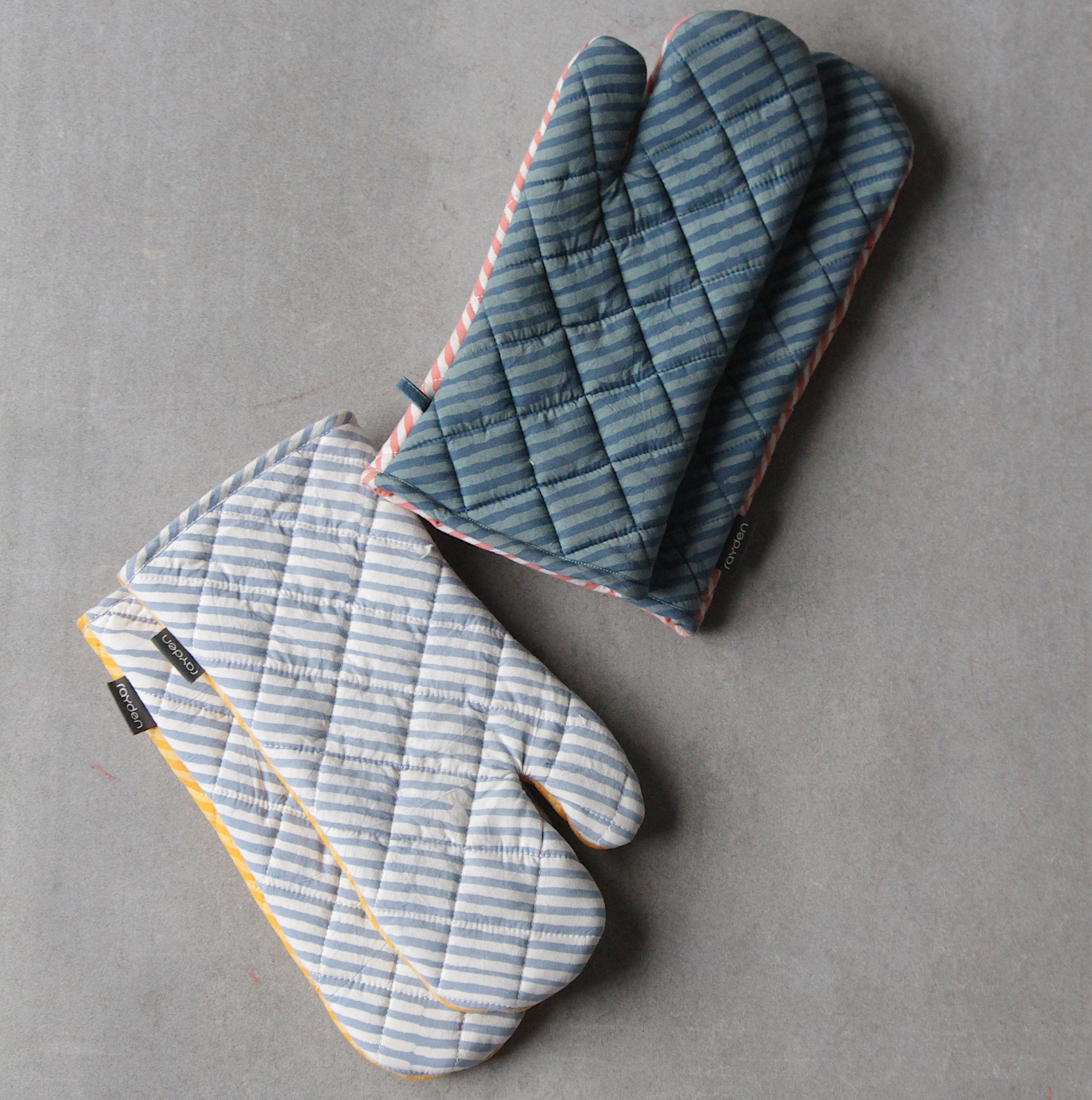 BASIK POP - MITTEN - BLUE/RUST