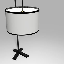 5th Avenue Curved-Arm Black Floor Lamp - The Black Steel
