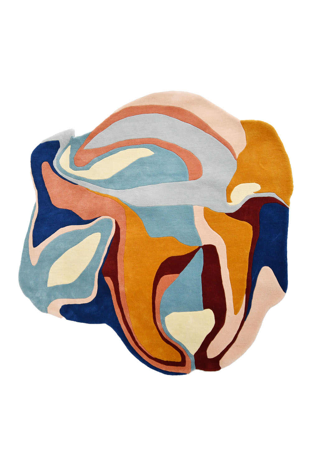 Lava Multicolour NZ Wool 6x6 feet Irregular Rug - I MEAN DESIGN