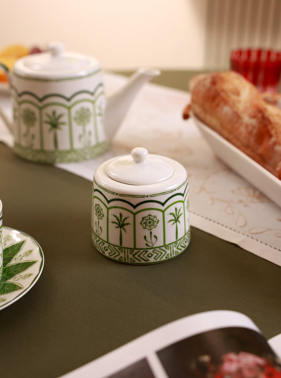 Green Lush Sugar Pot