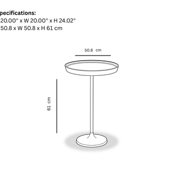 Just Where You Need It Table 20D x 24H
