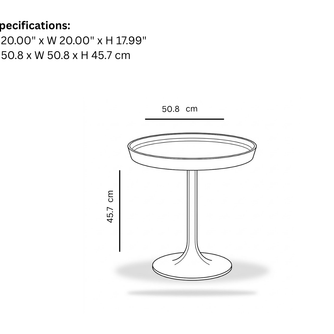 Just Where You Need It Table 20D x 18H
