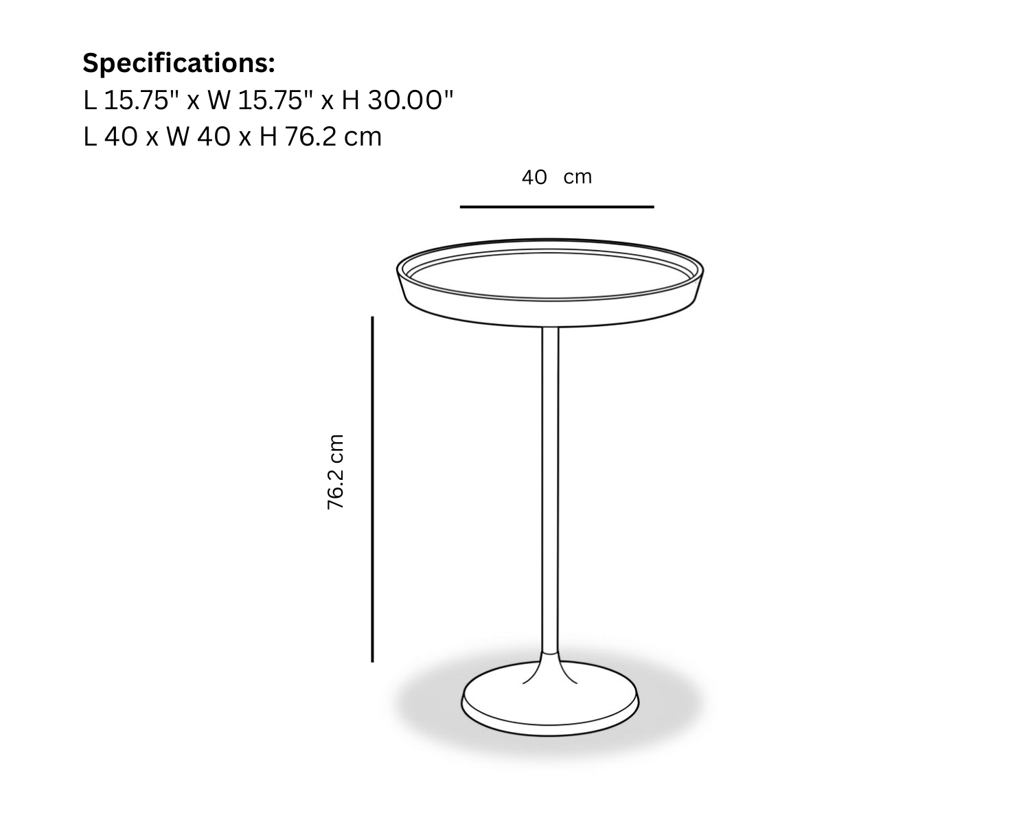 Just Where You Need It Table 16D x 30H