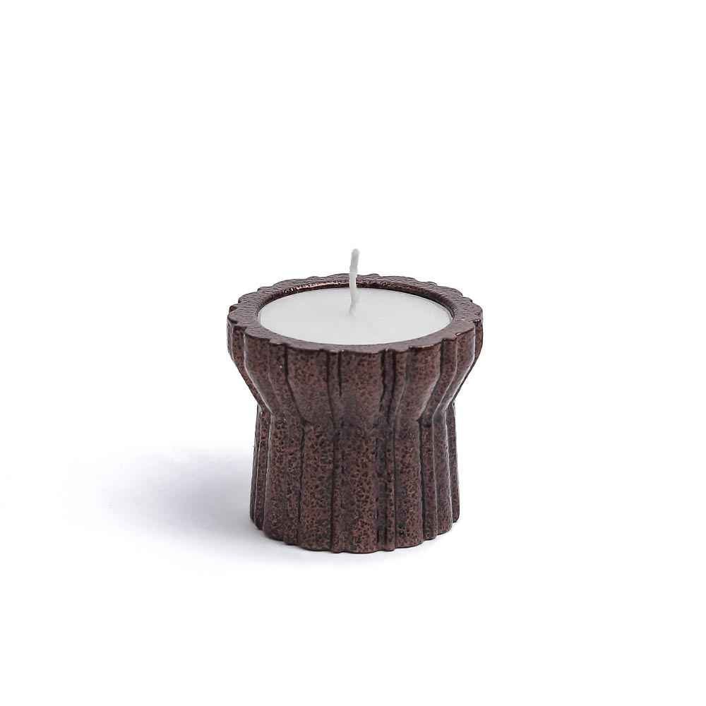 Qutub Copper Candle Stand - set of 4
