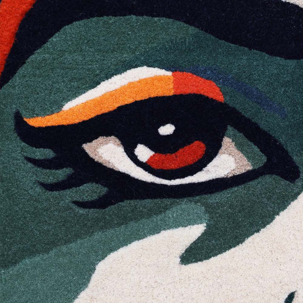 Vibrant Kerala Multicolour NZ Wool 5x8 feet Rectangle Rug - I MEAN DESIGN