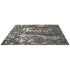 I R V I N G luxury handmade rug by Cherom in brown New Zealand wool, modern contemporary design.