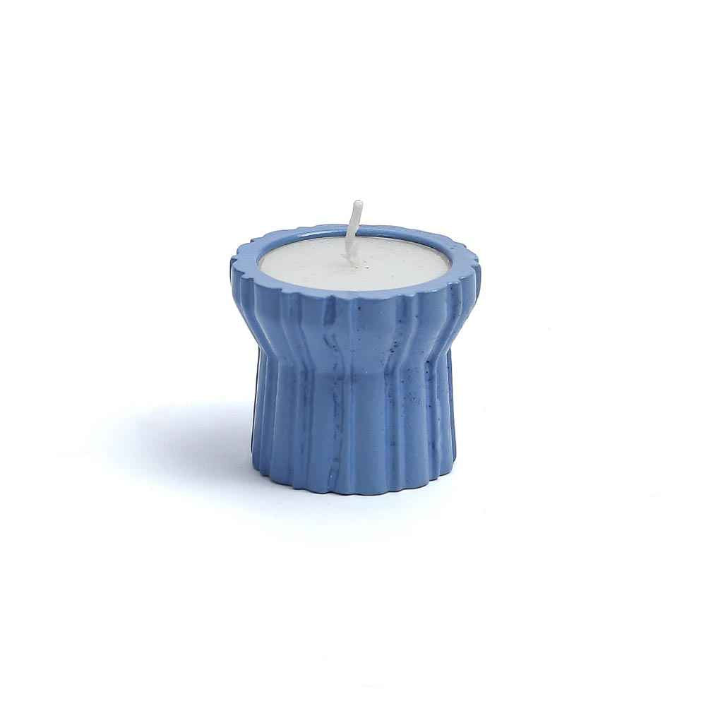 Qutub  Azure Blue Candle Stand - set of 4