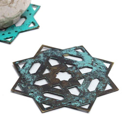 Mantra Coasters turquoise - set of 2