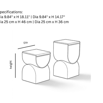 Axial End Tables- Set of 2