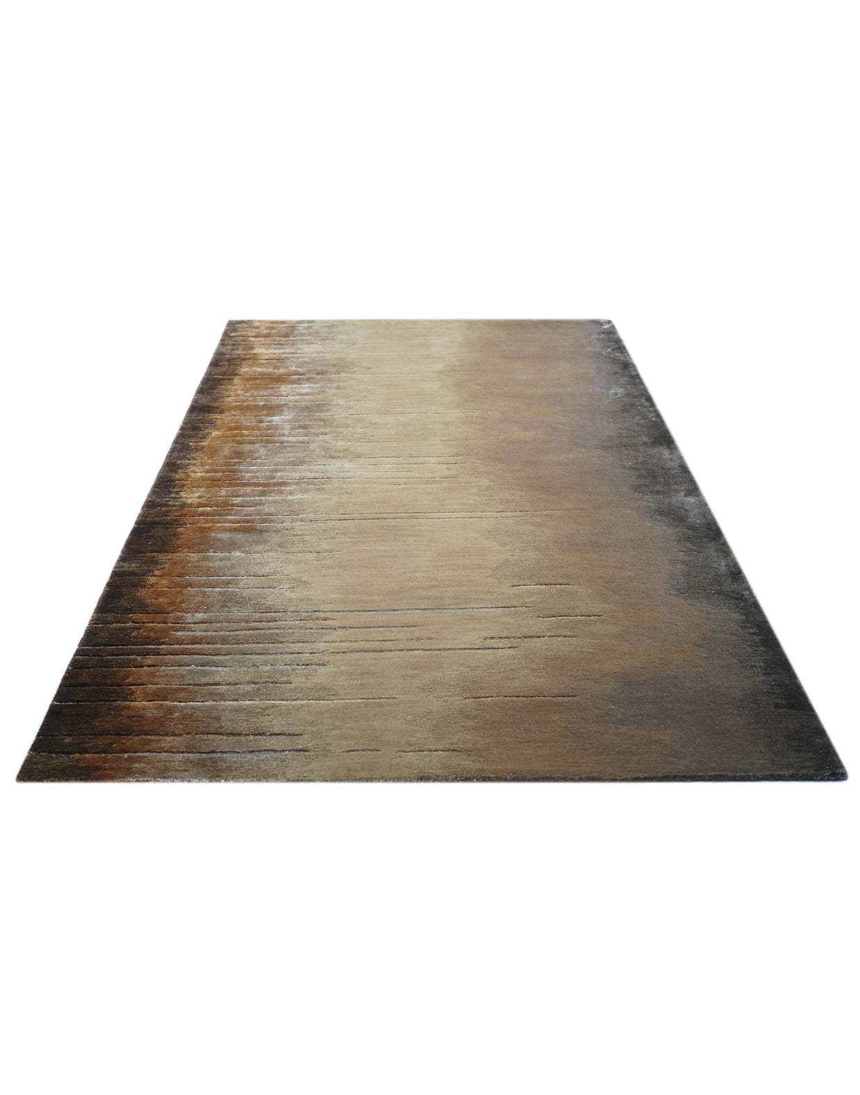 M O N E T luxury handmade rug by Cherom, New Zealand wool, ombre design, modern style.