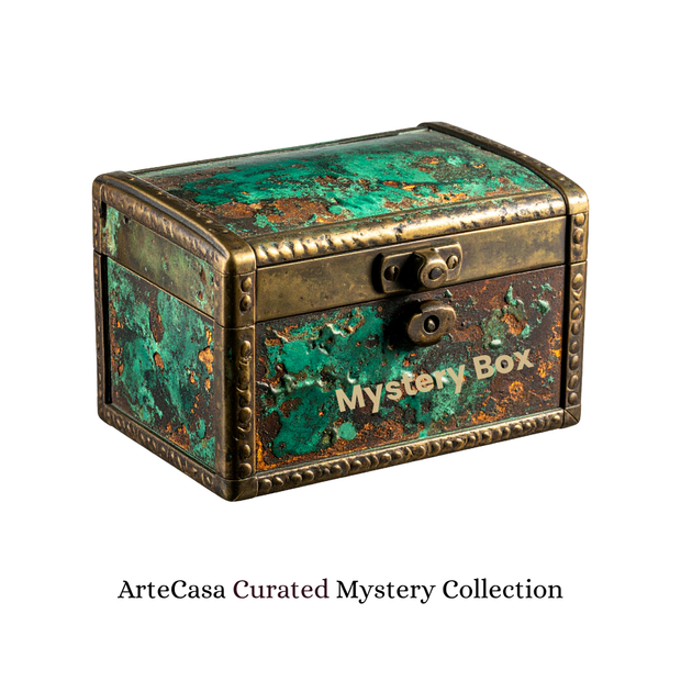 ArteCasa Luxe Mystery Box with vases, dried flowers, scented candles, serveware and luxury home decor items