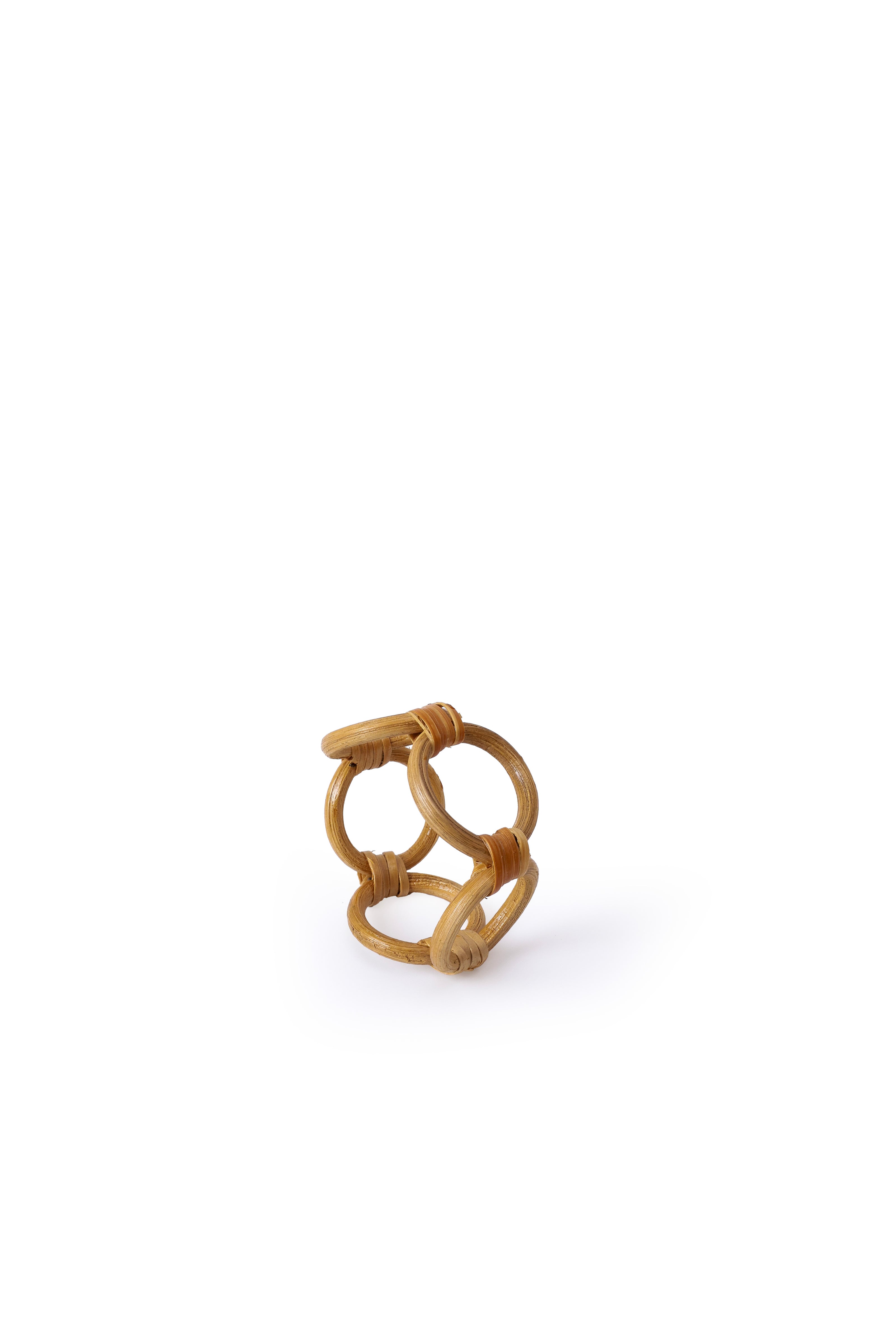 Rattan Napkin Ring Set of 4
