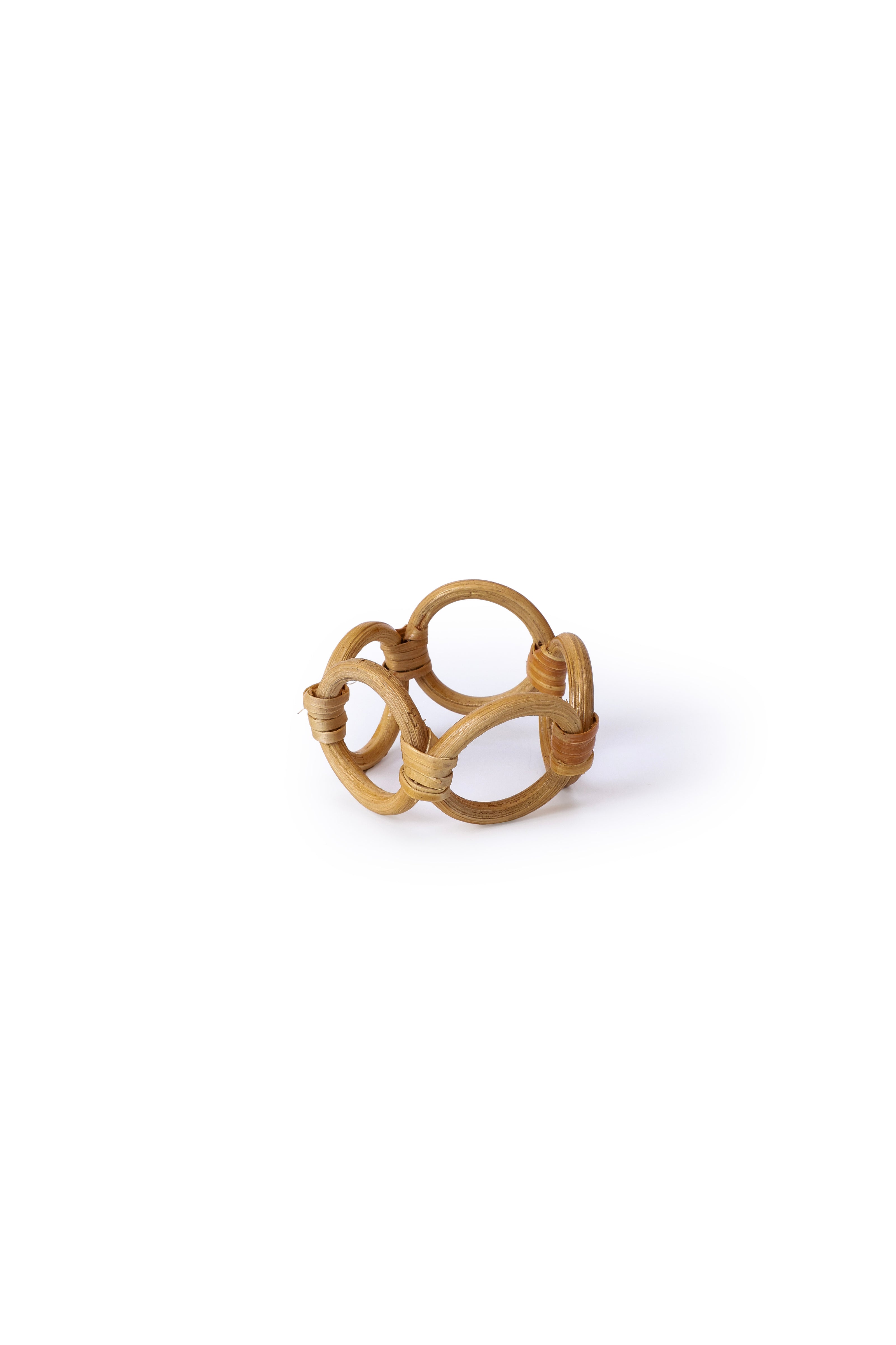 Rattan Napkin Ring Set of 4
