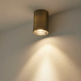 AL114 Antique Brass Finish LED Round Surface Light