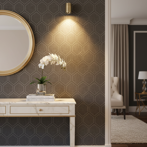 AL114 Antique Brass Finish LED Round Surface Light