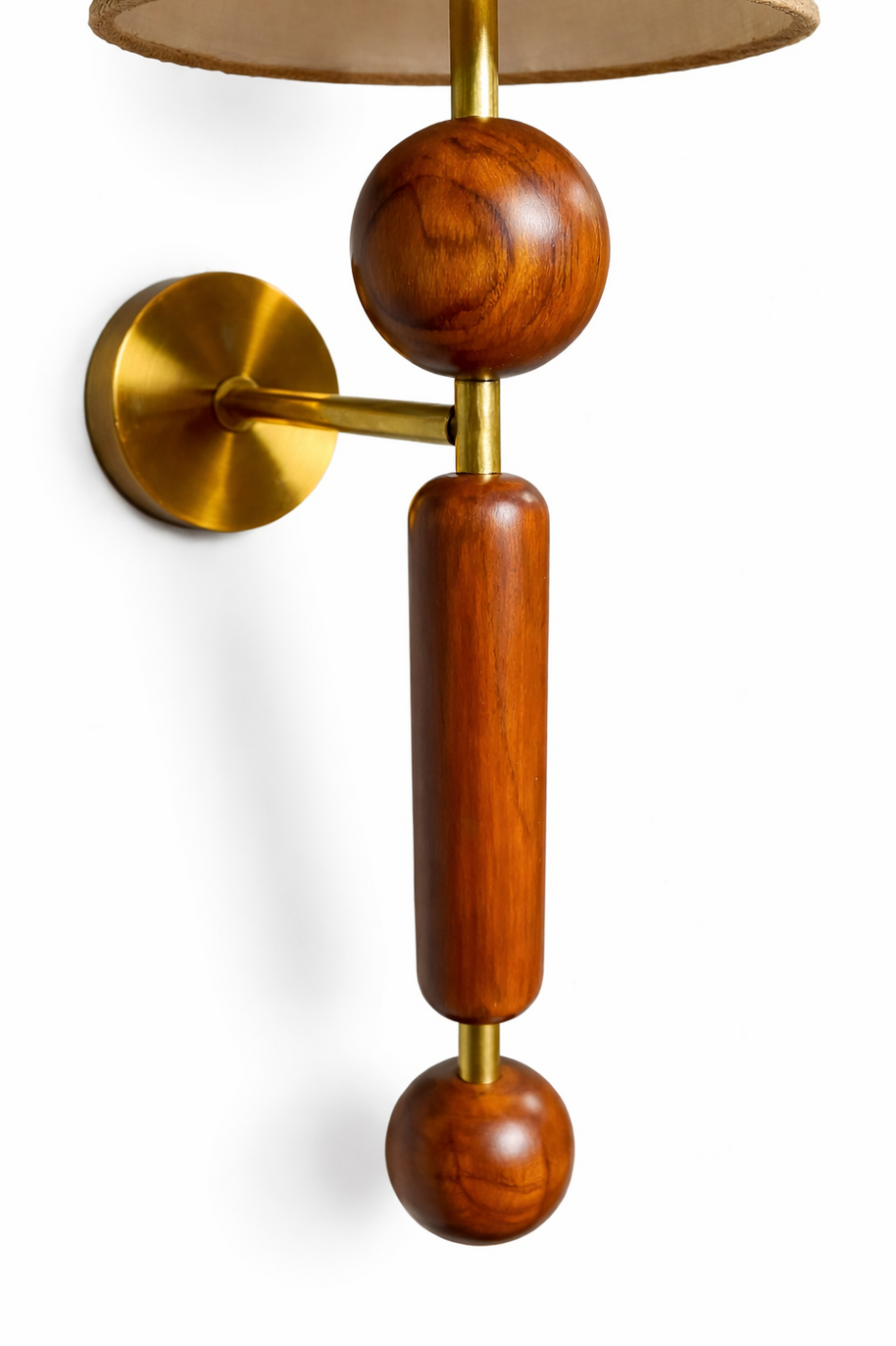 Brass Wood Harmony Wall Sconce