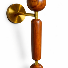 CWS234 Brass Wood Harmony Wall Sconce