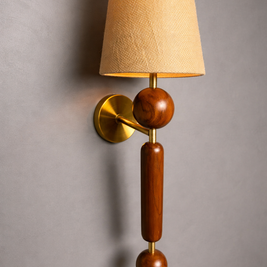 CWS234 Brass Wood Harmony Wall Sconce