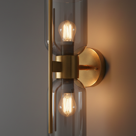 BSE103 Smoked Glass Hourglass Sconce