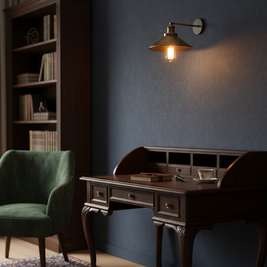 BSE125 Aged Brass Wall Lamp