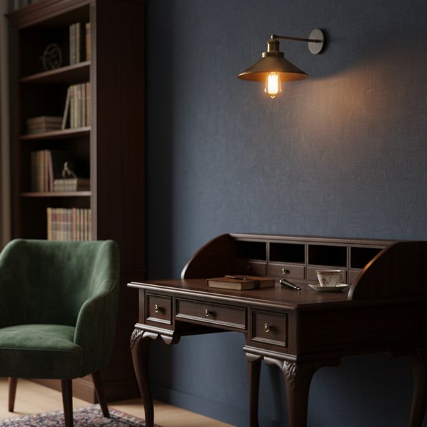 BSE125 Aged Brass Wall Lamp