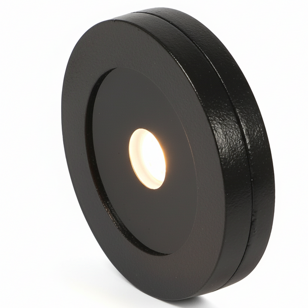 AL107 Black Round LED Surface Cabinet Puck Light