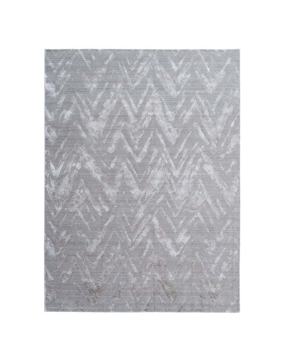 C E L I N E luxury handmade rug by Cherom in grey New Zealand wool.