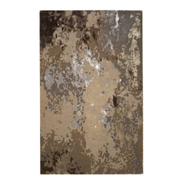 A M A R A luxury handmade rug by Cherom in beige and brown, crafted from New Zealand wool and viscose.