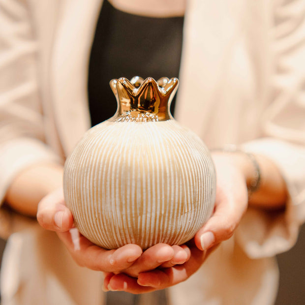 Pomegranate Jewel Vase Set – Luxury Porcelain Mini Vases for Home Decor.